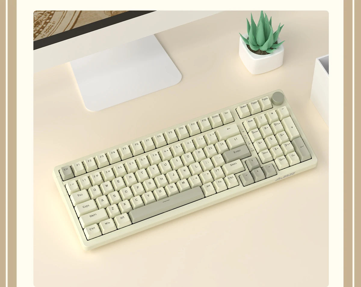 Ajazz AK992 98-Key Hot-Swap Wired Mechanical Gaming Keyboard – Multimedia Knob, USB