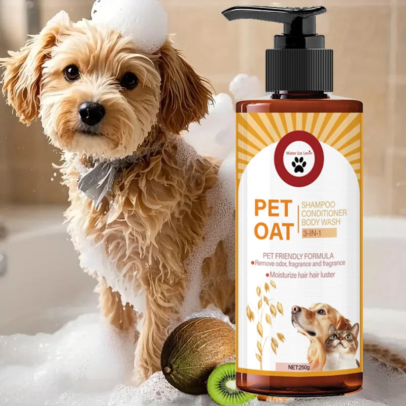 Pet Shampoo for Dogs & Cats – Cleans Fur, Removes Odor, Long-Lasting Fragrance, 250g