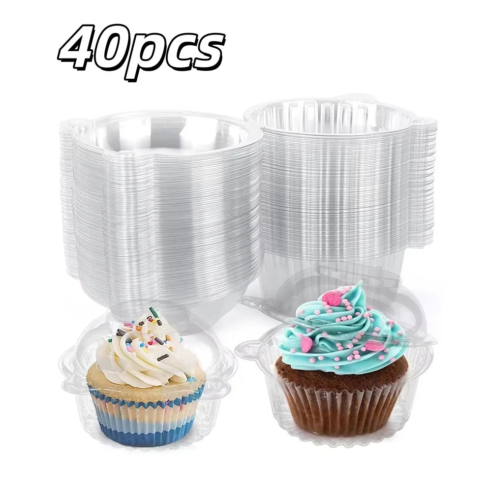 Disposable Cupcake Packaging Boxes, 20–40 Piece Sets