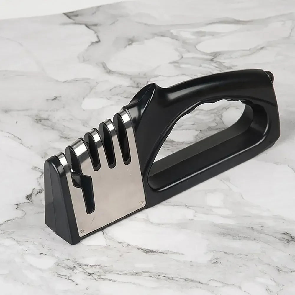 4-Stage Kitchen Knife Sharpener – Manual, Quick & Easy Blade Restoration