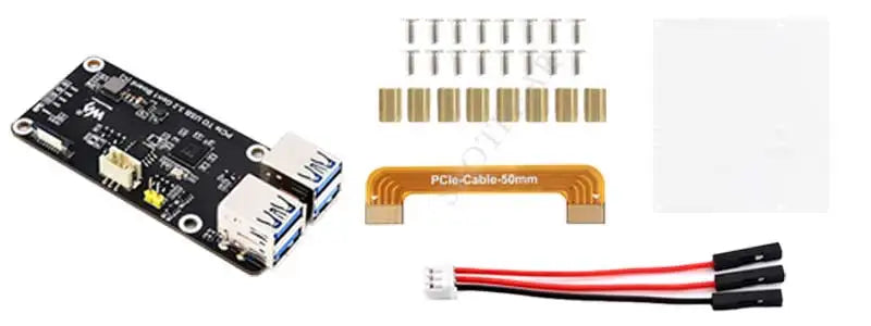 Raspberry Pi 5 PCIe to USB 3.2 Gen1 Hub – 5Gbps, Drive-Free