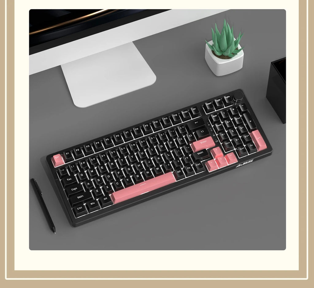 Ajazz AK992 98-Key Hot-Swap Wired Mechanical Gaming Keyboard – Multimedia Knob, USB