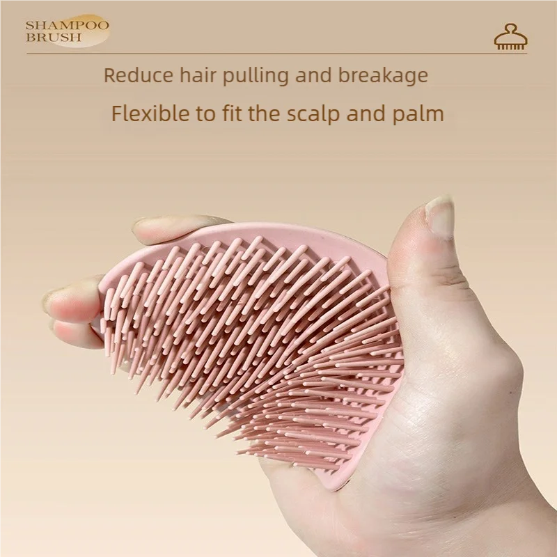 Scalp Massager Hair Wash Brush – Long Teeth, Foaming, for Adults & Barber Use