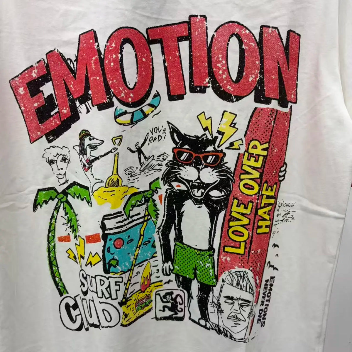 Mixed Emotion Rhinestone Oversized Cotton Tee