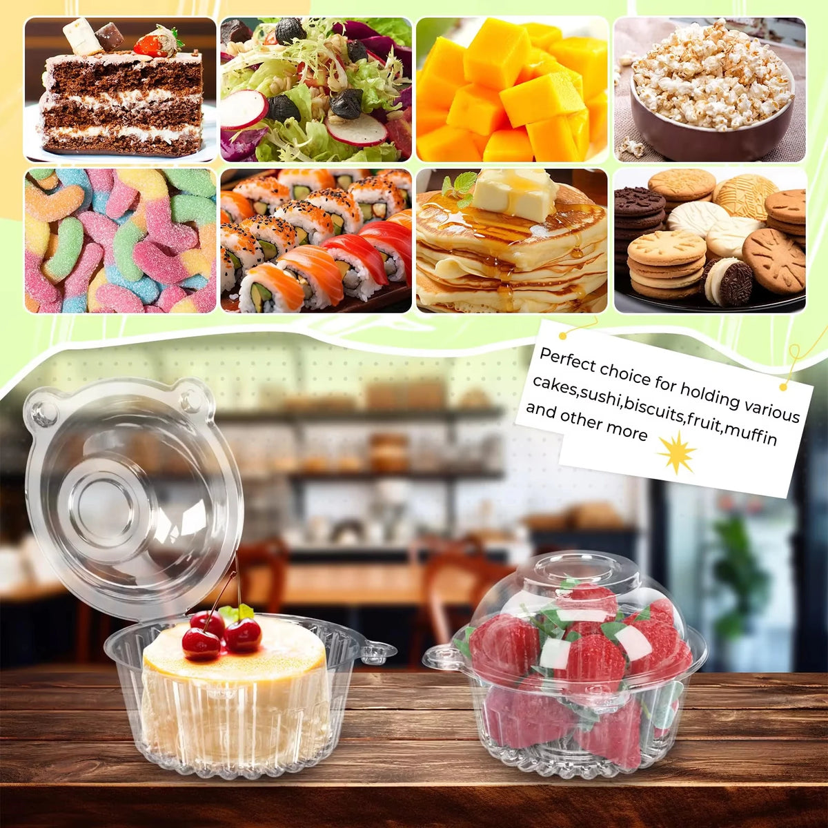 Disposable Cupcake Packaging Boxes, 20–40 Piece Sets