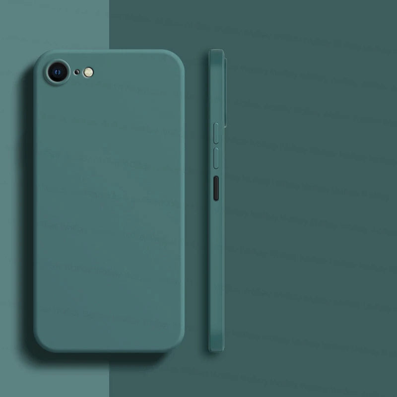 Shockproof Soft Silicone iPhone Case – For iPhone SE 2020/2022, 7, 8, 8 Plus, Luxury Liquid Cover