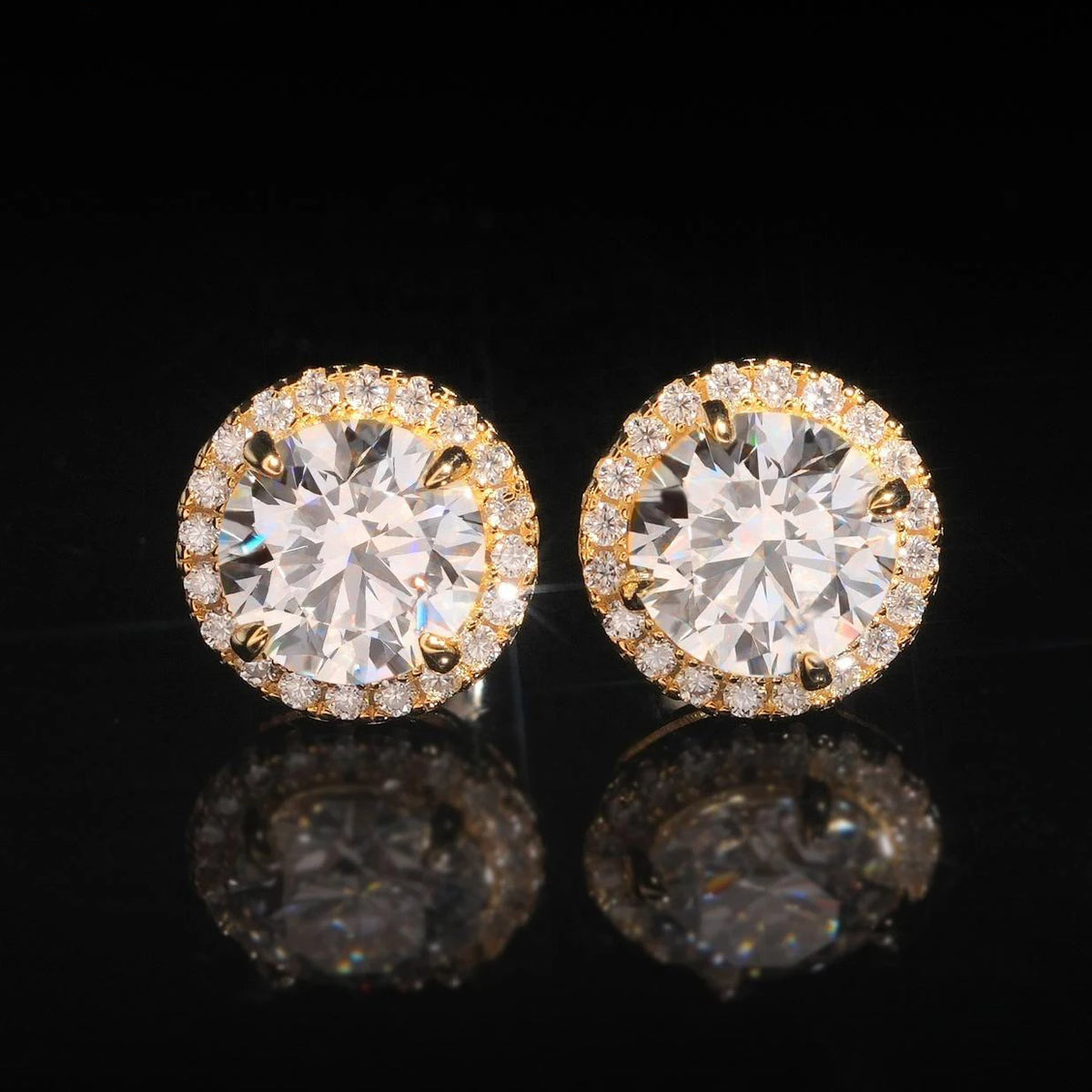 925 Sterling Silver Moissanite Stud Earrings – 4–11mm, Engagement & Wedding, Women’s Gift