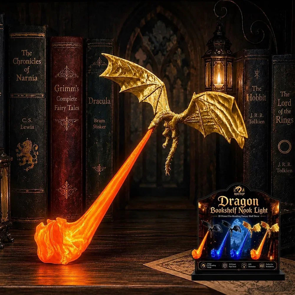 Dragon Flame LED Lamp, 3D Fantasy Accent Light