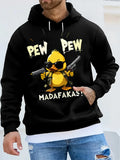 Men’s 3D Duck Print Hoodie – Street Casual, Sizes S–6XL