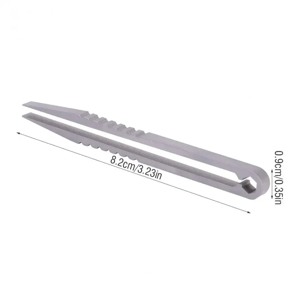 Portable Titanium Alloy EDC Tweezers – Mini Outdoor Survival & Camping Tool