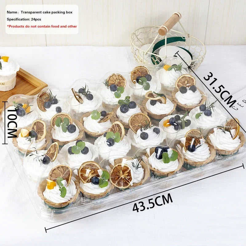 Cupcake Carrier Boxes with Tall Dome Lids, 4–24 Count
