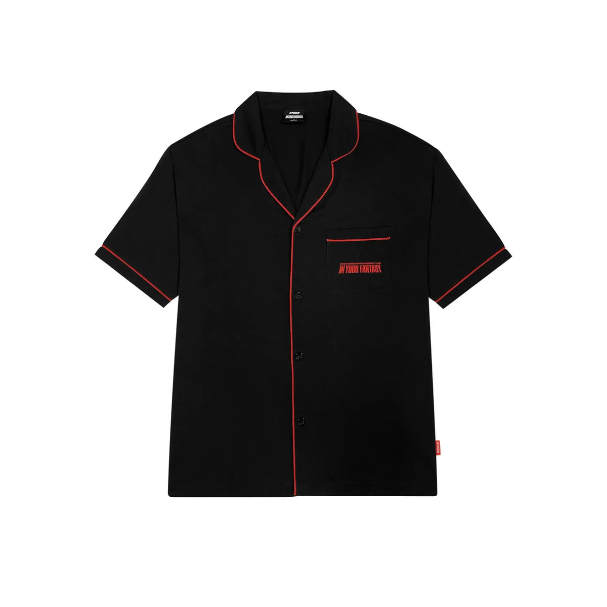 ATEEZ World Tour Pajama Set – Short Sleeve Button Top & Elastic Shorts, Sizes S–2XL