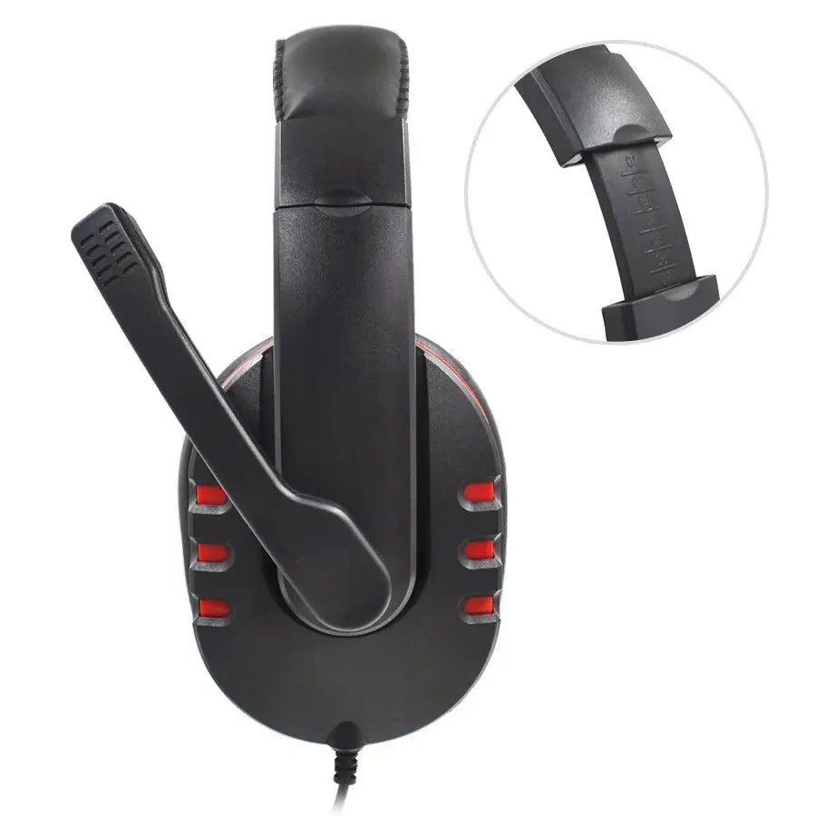 3.5mm Wired Gaming Headset with Mic – Stereo, Over-Ear Headphones