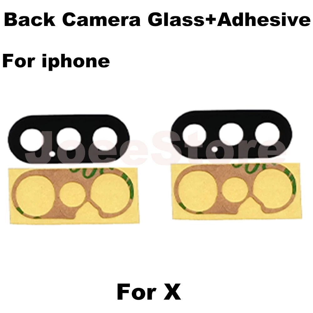 iPhone Rear Camera Glass Lens Replacement with 3M Adhesive – iPhone 11–14 Pro Max, X, XS, XR, 6–8