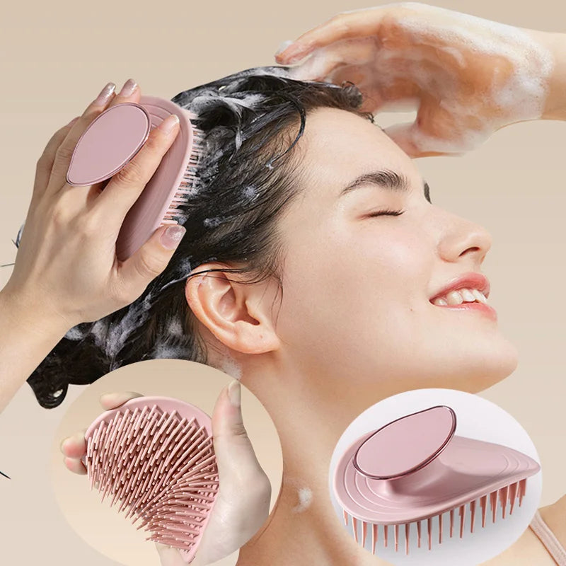 Scalp Massager Hair Wash Brush – Long Teeth, Foaming, for Adults & Barber Use