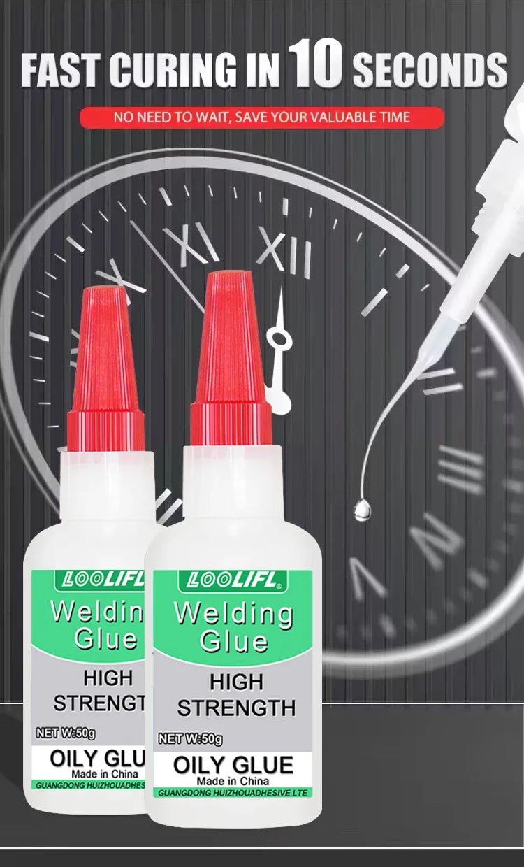 Loolifl High-Strength Super Adhesive Glue – 50g, for Resin, Ceramic, Metal & Glass
