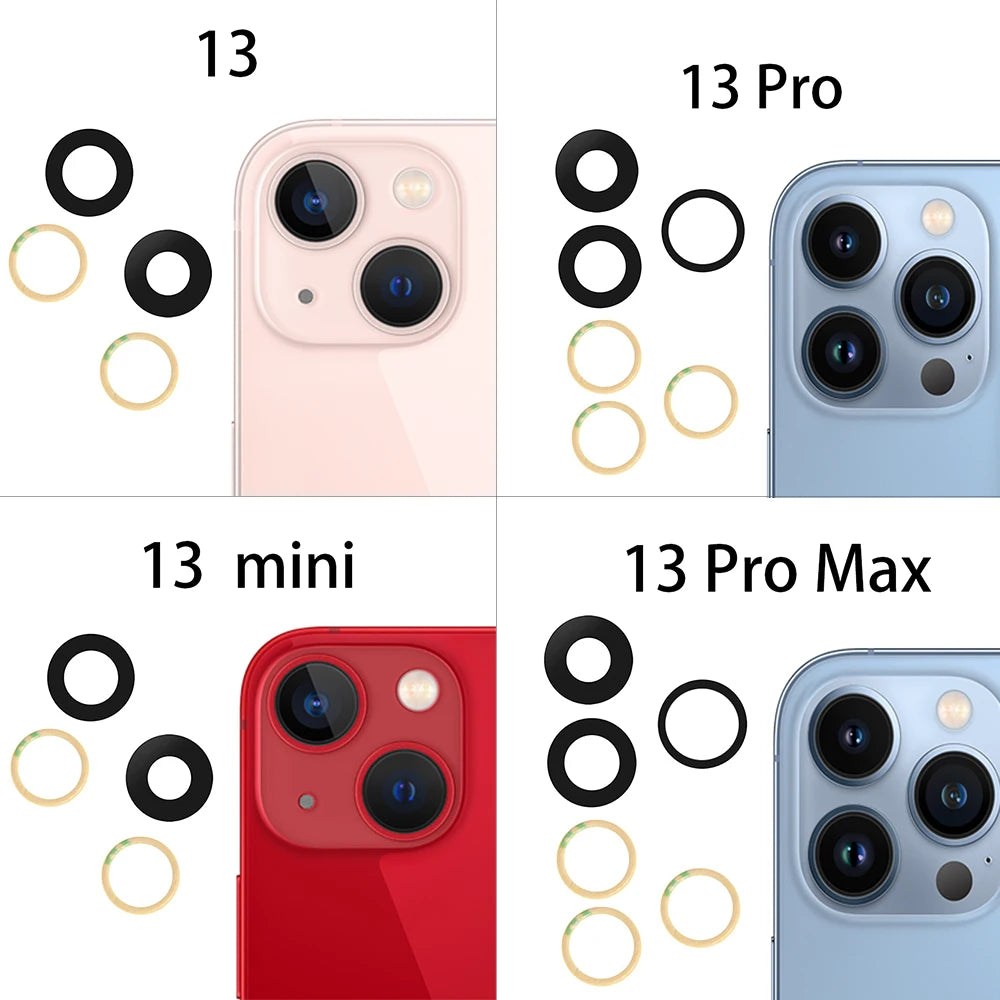 iPhone Rear Camera Glass Lens Replacement with 3M Adhesive – iPhone 11–14 Pro Max, X, XS, XR, 6–8