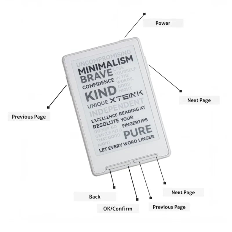 XTEINK X3 Mini E-Ink eBook Reader – 3.7 Inch, 16GB, Ad-Free, Multi-Language