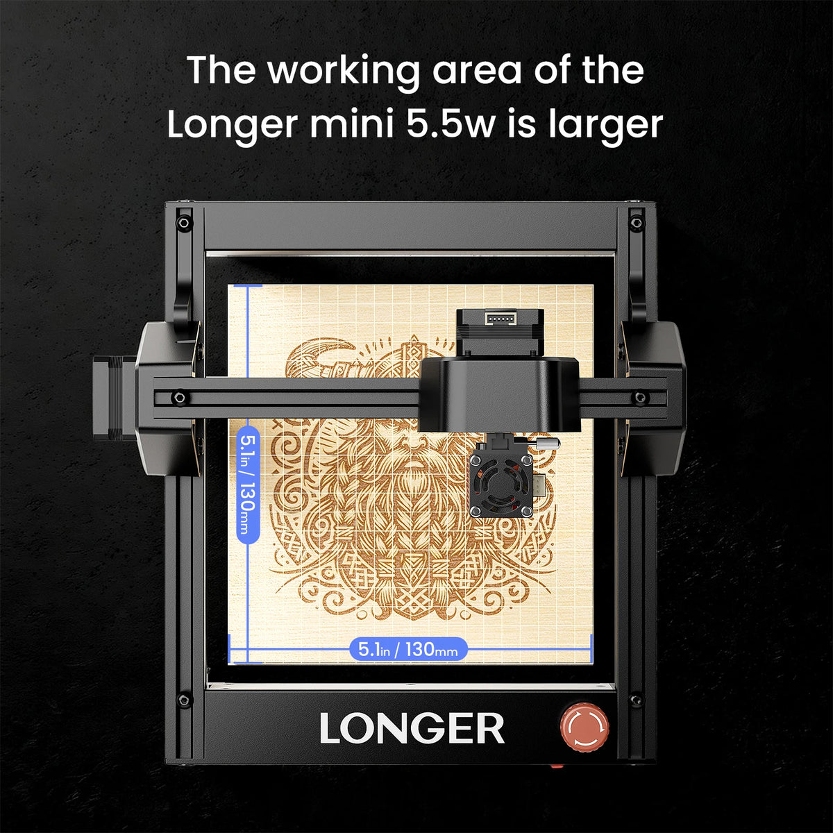 LONGER Mini Portable Laser Engraver & Cutter Machine – Compact, for Wood, Leather & More