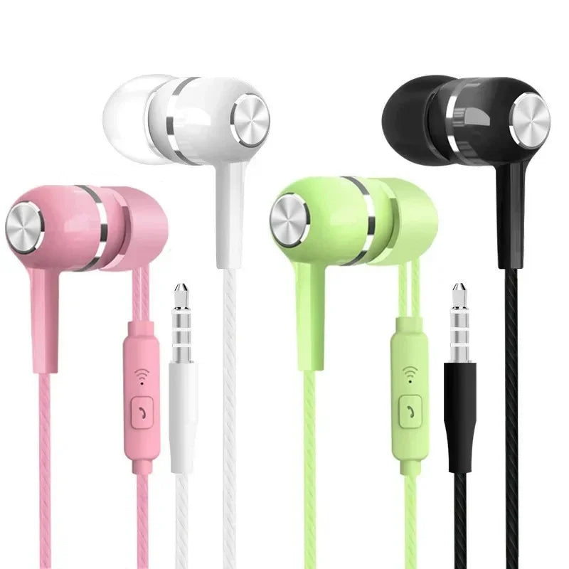 3.5mm Wired HIFI Bass Earbuds with Microphone – In-Ear, Stereo, Gaming & Sport