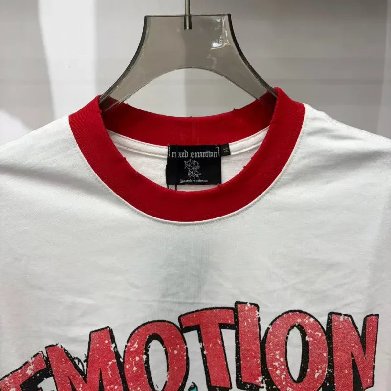 Mixed Emotion Rhinestone Oversized Cotton Tee
