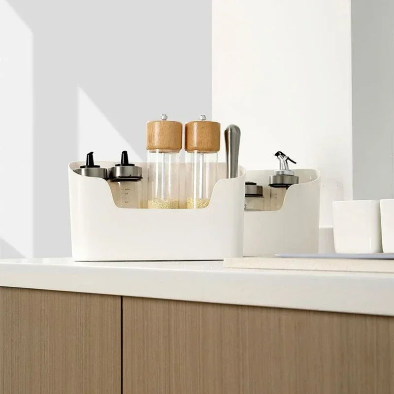 Wall-Mounted Adhesive Kitchen Storage Rack – No-Drill, Organizer for Utensils & Spices