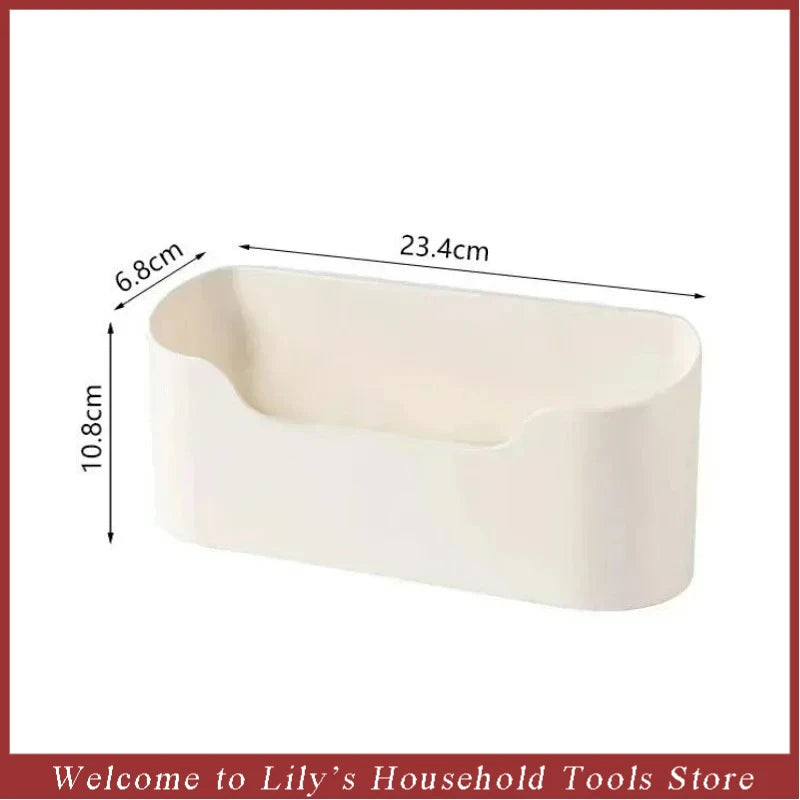 Wall-Mounted Adhesive Kitchen Storage Rack – No-Drill, Organizer for Utensils & Spices