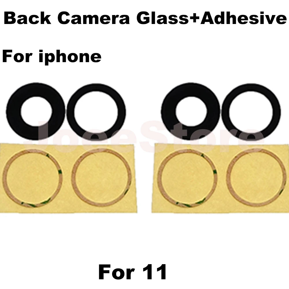 iPhone Rear Camera Glass Lens Replacement with 3M Adhesive – iPhone 11–14 Pro Max, X, XS, XR, 6–8
