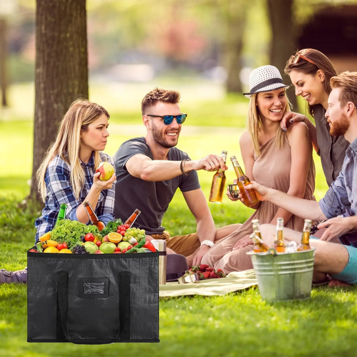 Large Insulated Food Delivery Bag – Foldable, Reusable, 16–70L, Thermal Cooler
