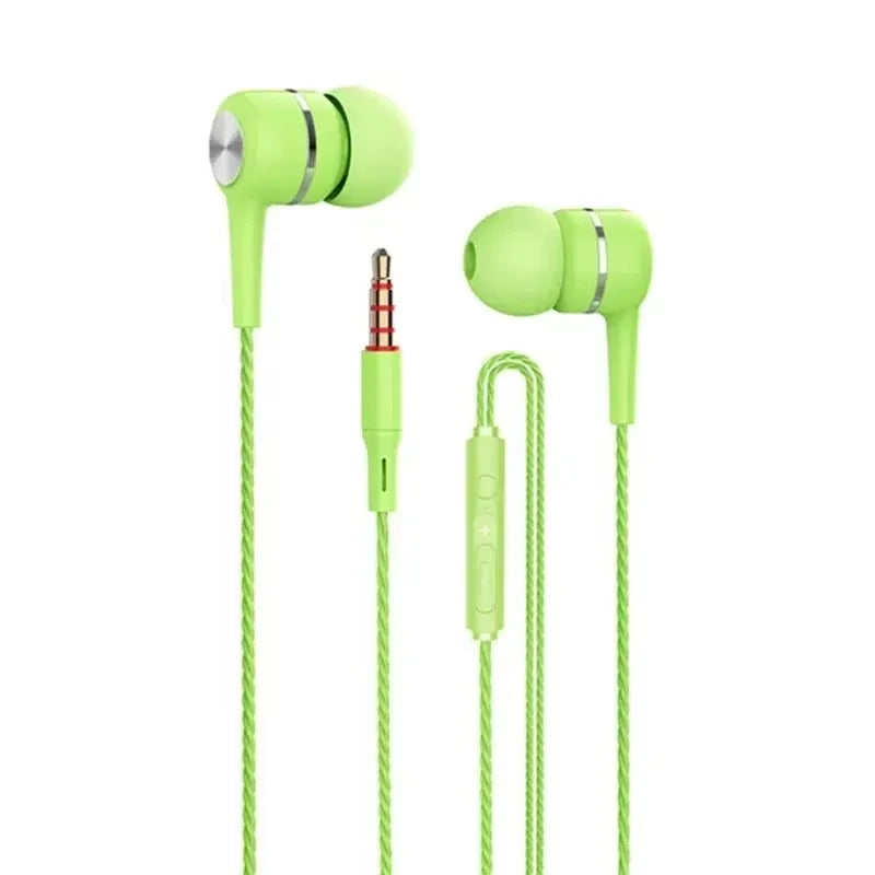 3.5mm Wired HIFI Bass Earbuds with Microphone – In-Ear, Stereo, Gaming & Sport