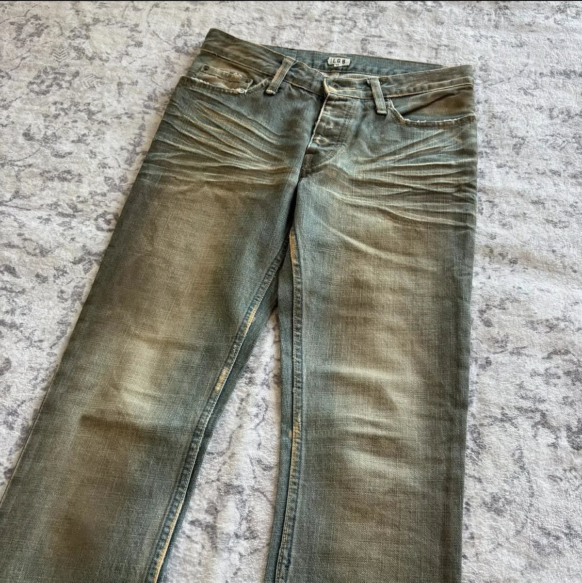 Women’s Retro Micro-Horn Flare Jeans – Casual Rock Style, Sizes S–XL, Blue Denim