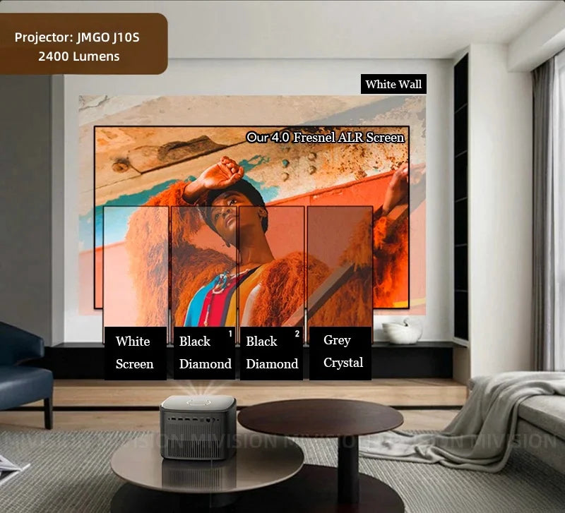ALR Fresnel Fixed Frame Projector Screen – 98% Ambient Light Rejection, 130–150 Inch, 16:9, 8K/4K