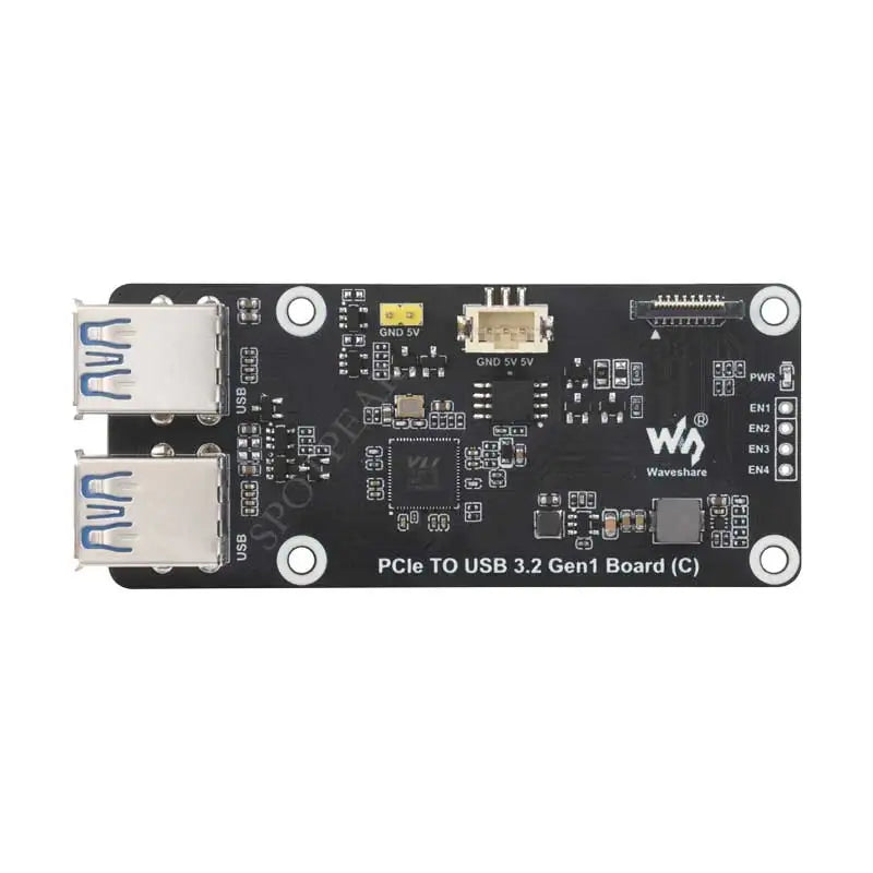 Raspberry Pi 5 PCIe to USB 3.2 Gen1 Hub – 5Gbps, Drive-Free