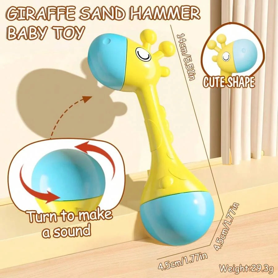 Baby Animal Rattle & Teether Toy – Montessori, Music Sound, Newborn Gift
