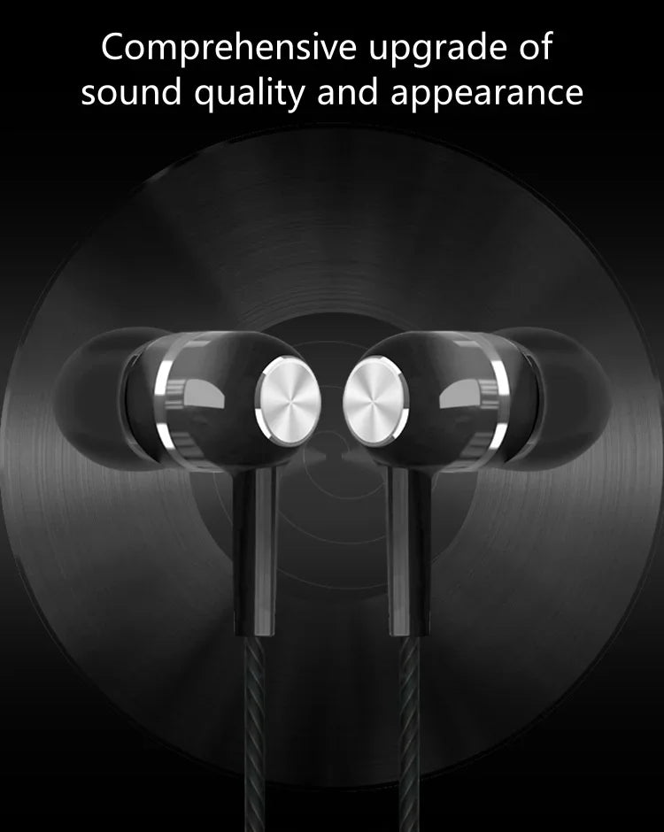 3.5mm Wired HIFI Bass Earbuds with Microphone – In-Ear, Stereo, Gaming & Sport