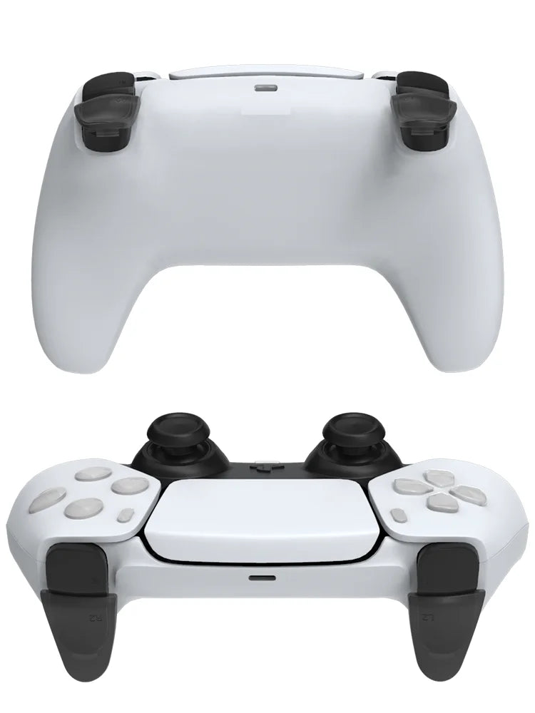 Data Frog PS5 Extended Trigger & D-Pad Key Cap Set – L2/R2 Extender, Transparent & Black