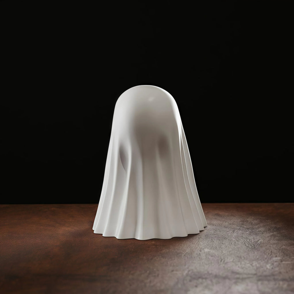 Cute Middle Finger Ghost Statue, Small Halloween Decor for Home, Centerpiece for Coffee Table, Adorable Horror Figure