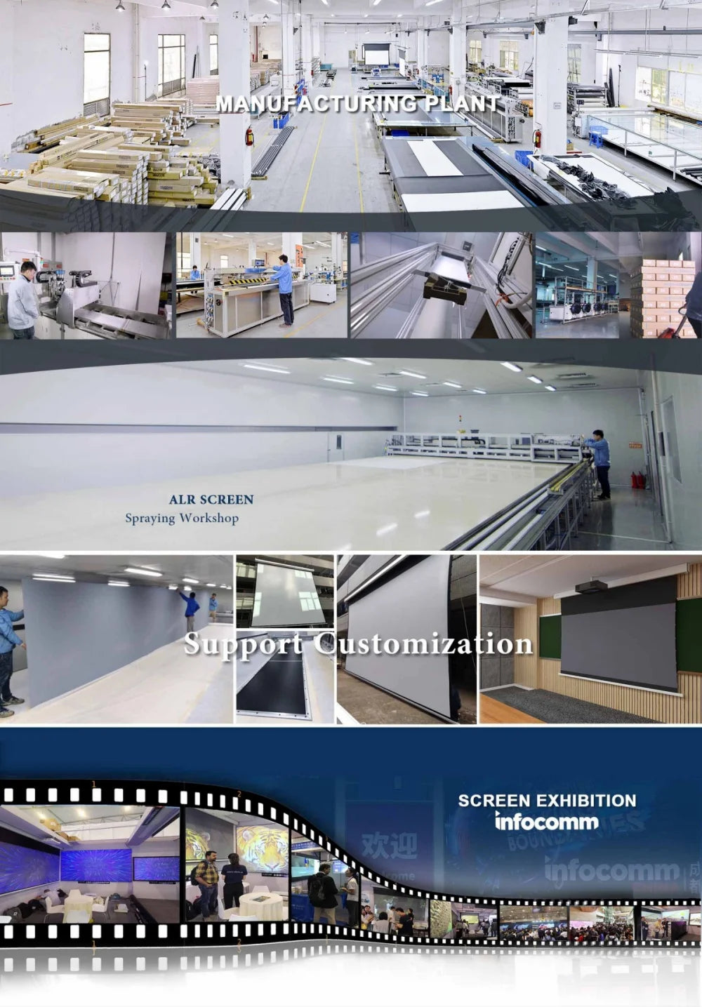 ALR Fresnel Fixed Frame Projector Screen – 98% Ambient Light Rejection, 130–150 Inch, 16:9, 8K/4K