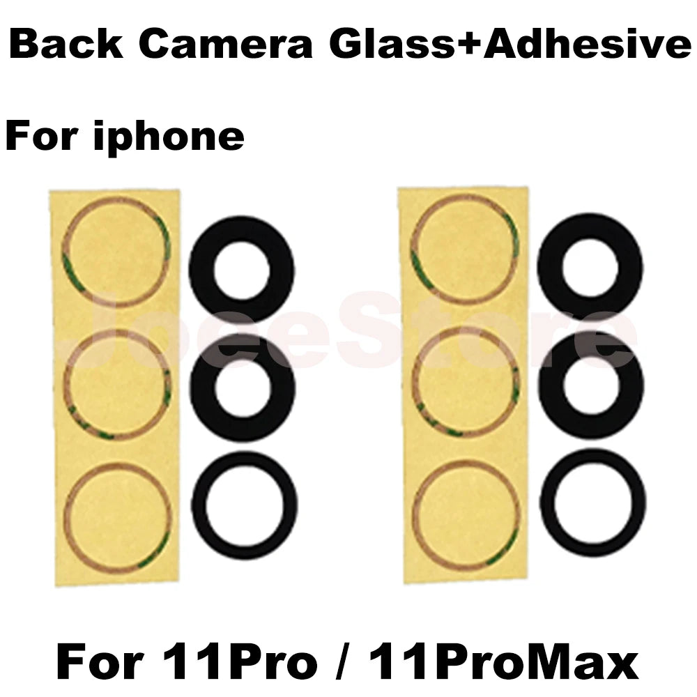 iPhone Rear Camera Glass Lens Replacement with 3M Adhesive – iPhone 11–14 Pro Max, X, XS, XR, 6–8