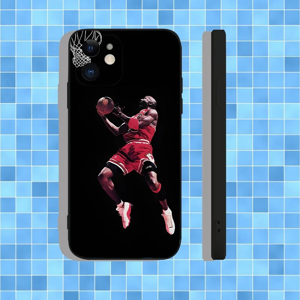Jordan 23 Basketball Soft Silicone iPhone Case – For iPhone 7–16 Pro Max, Mini, XS, XR, SE