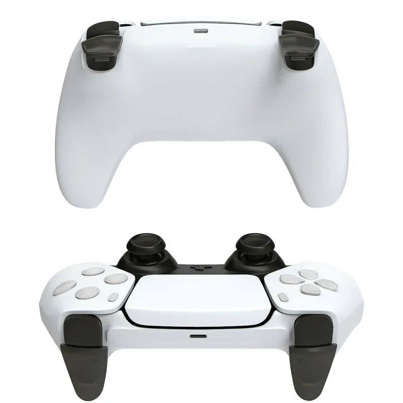 Data Frog PS5 Extended Trigger & D-Pad Key Cap Set – L2/R2 Extender, Transparent & Black