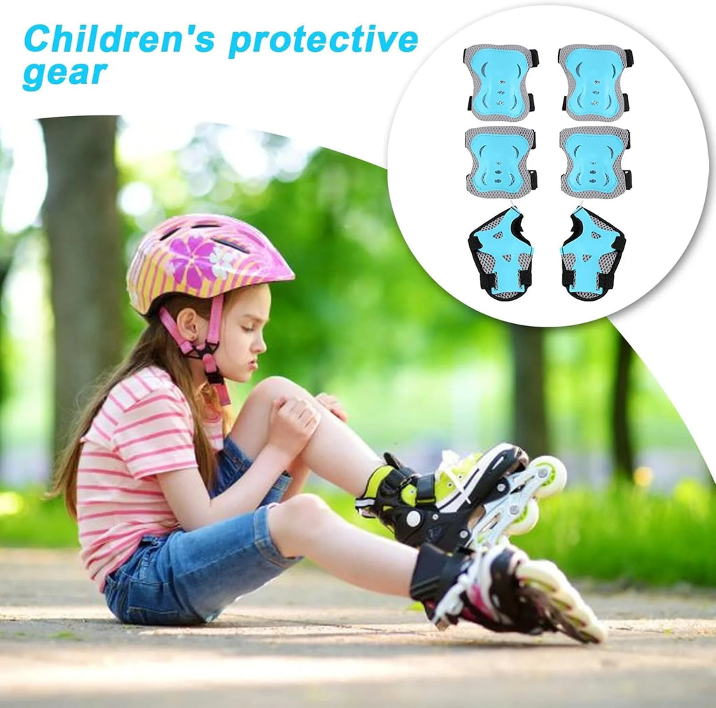 Kids Protective Gear Set – Knee, Elbow & Wrist Guards, Ages 3–10, for Skating & Cycling