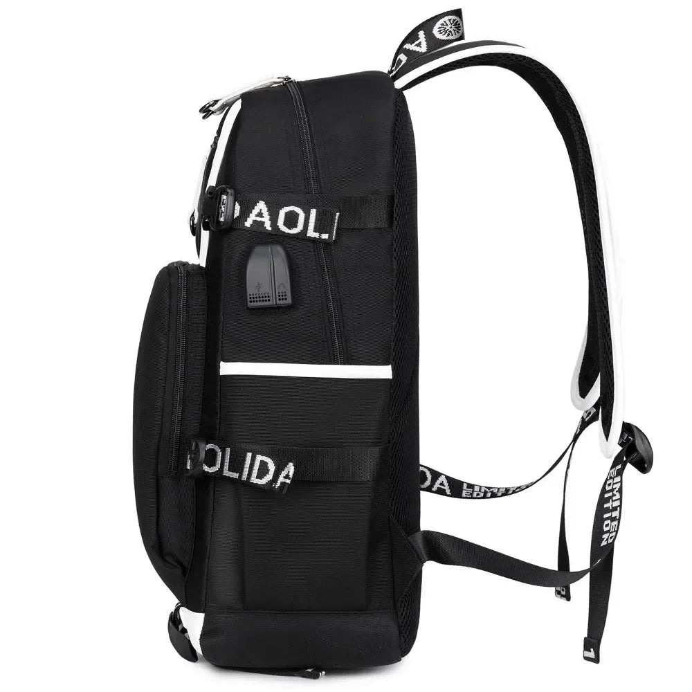 Jurassic World Dinosaur Backpack with USB Port – Large Capacity Laptop Bag for Men & Women