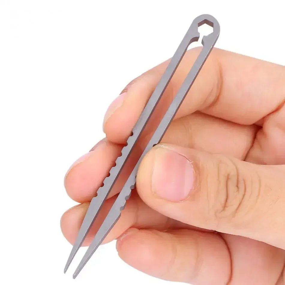 Portable Titanium Alloy EDC Tweezers – Mini Outdoor Survival & Camping Tool
