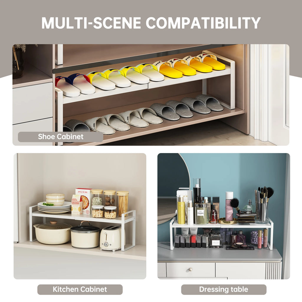 Kitchen Storage Rack Organizer – Countertop Shelf for Pots, Pans & Utensils