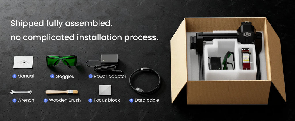 LONGER Mini Portable Laser Engraver & Cutter Machine – Compact, for Wood, Leather & More