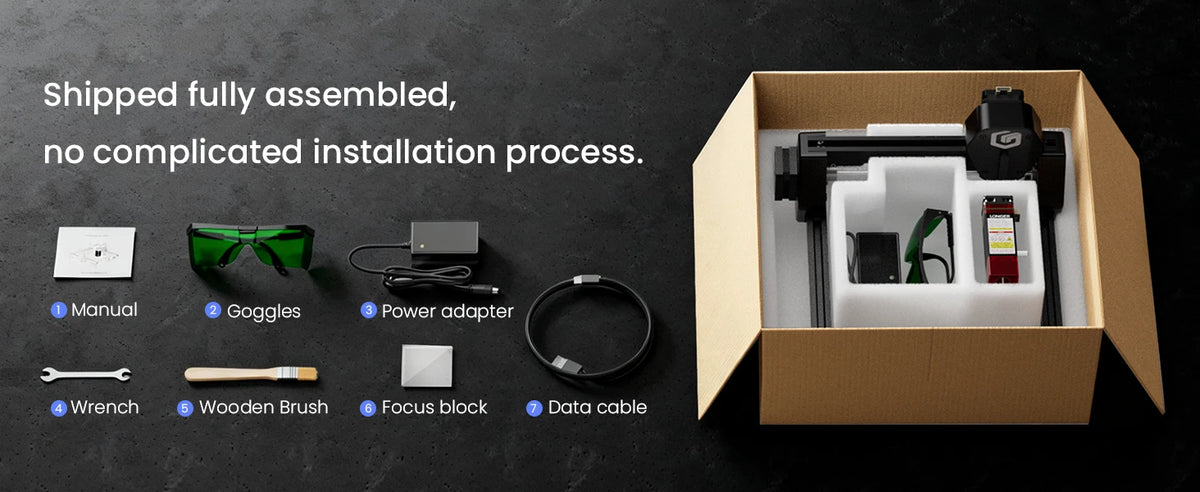 LONGER Mini Portable Laser Engraver & Cutter Machine – Compact, for Wood, Leather & More