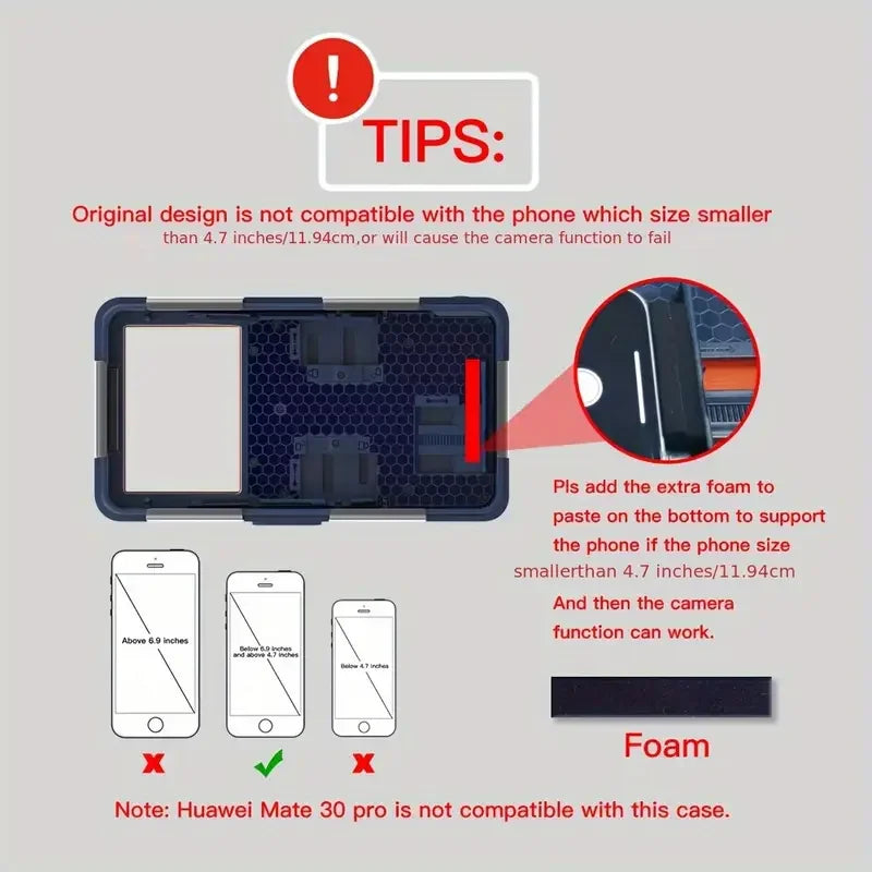 IP68 Waterproof Phone Case for Diving & Photography – 15m/50ft, Universal 6.9 Inch