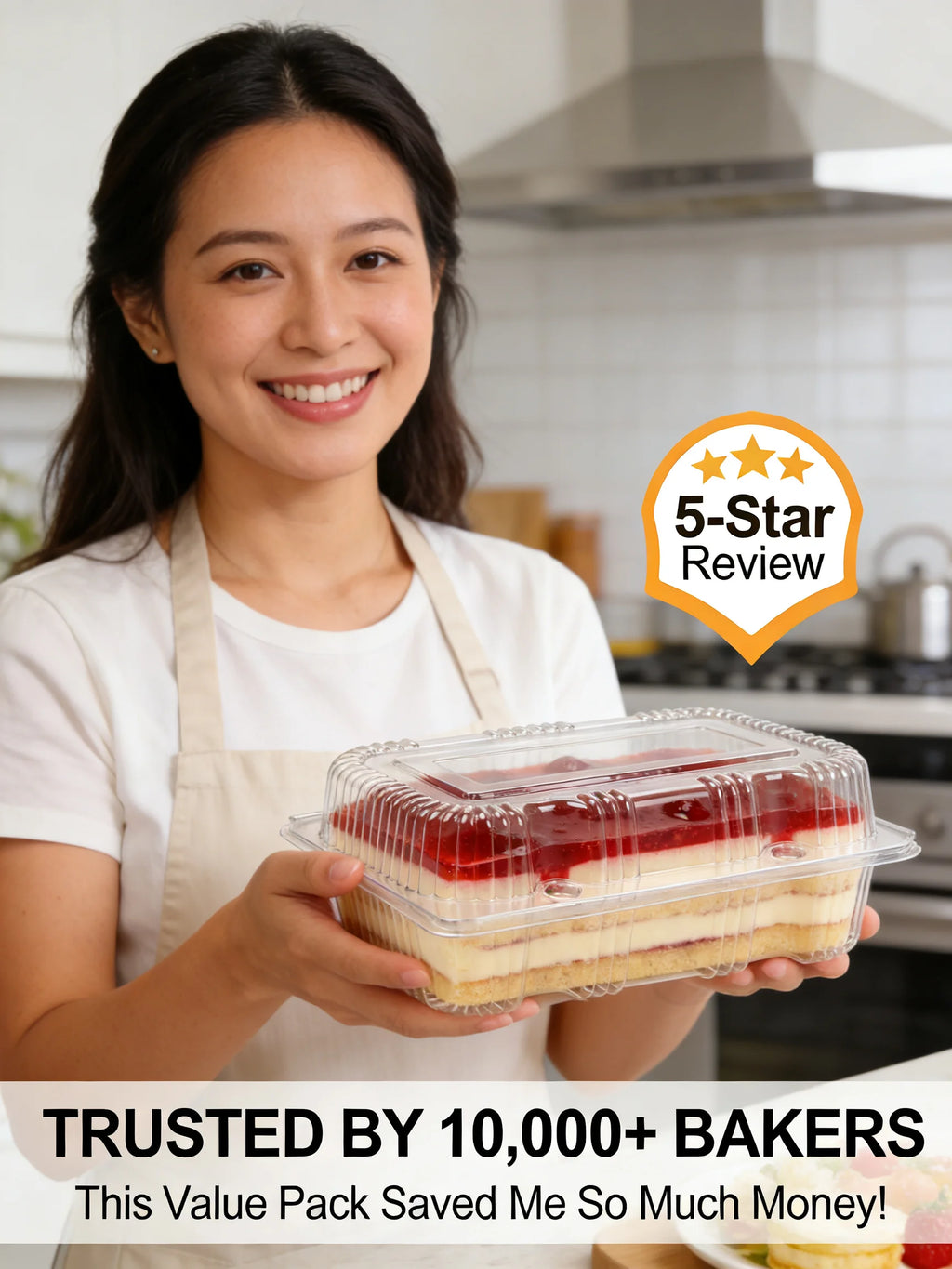 Clear Clamshell Food Containers for Takeout & Desserts