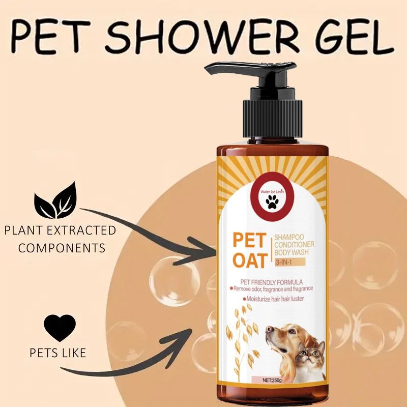 Pet Shampoo for Dogs & Cats – Cleans Fur, Removes Odor, Long-Lasting Fragrance, 250g